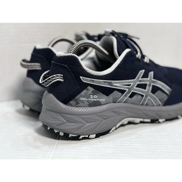 ASICS Gel-Venture 10 Trail Running Shoes Womens 8.5 Wide Navy Gray 1012B761 - Picture 2 of 9